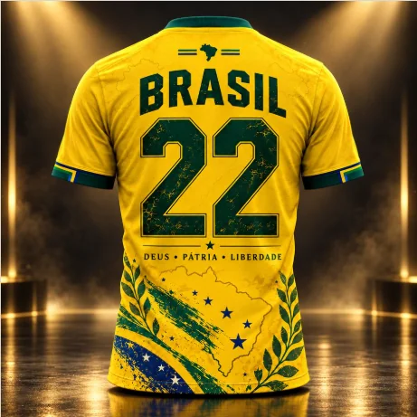Costas da camisa com BRASIL 22